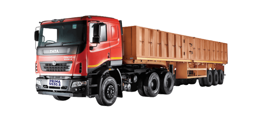 TruxHire red heavy truck for large cargo and long-distance delivery